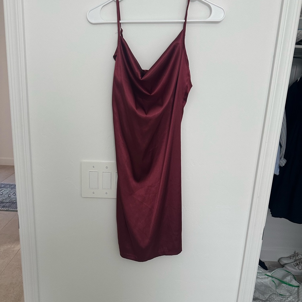 Burgundy Slip Dress